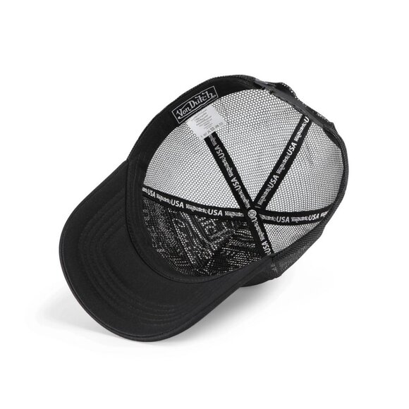 Von Dutch Foam Chopper Trucker Hat Logo Red on Black MSRP89 main image 5